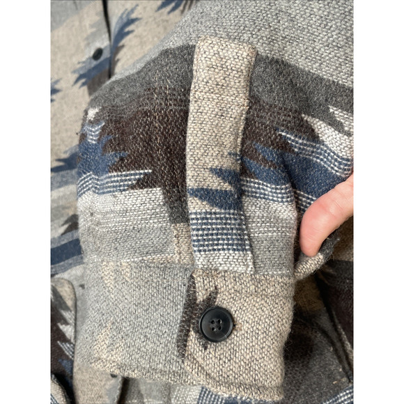 Jachs New York Men's Barn Shacket Sz XL Sherpa Lined Wool Blend Aztec Chore - Picture 5 of 15